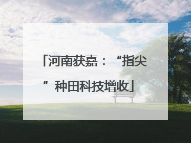 河南获嘉：“指尖”种田科技增收