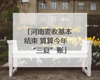 河南麦收基本结束 算算今年“三夏”账