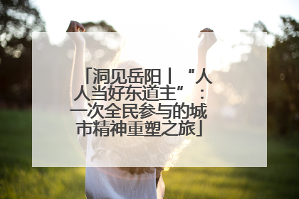 洞见岳阳丨“人人当好东道主”：一次全民参与的城市精神重塑之旅