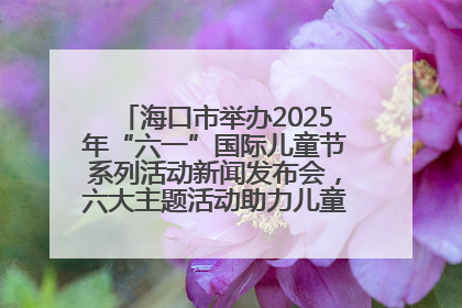 海口市举办2025年“六一”国际儿童节系列活动新闻发布会，六大主题活动助力儿童友好城市建设