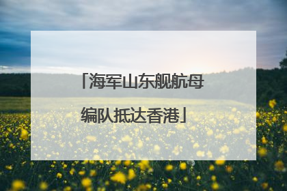海军山东舰航母编队抵达香港