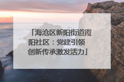 海沧区新阳街道霞阳社区：党建引领 创新传承激发活力