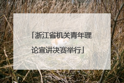 浙江省机关青年理论宣讲决赛举行