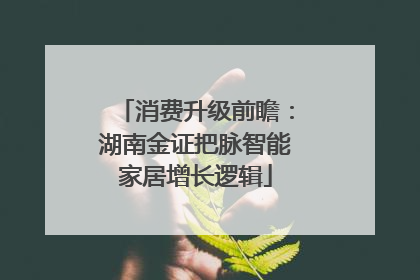 消费升级前瞻：湖南金证把脉智能家居增长逻辑