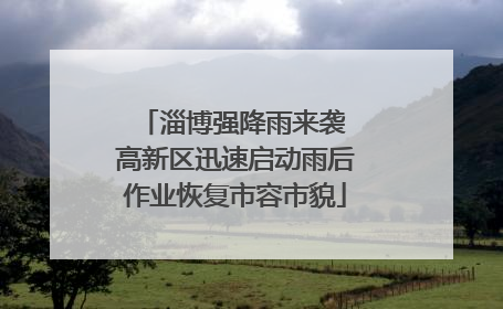 淄博强降雨来袭 高新区迅速启动雨后作业恢复市容市貌