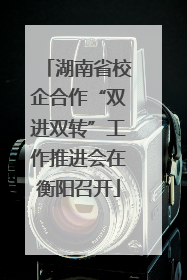 湖南省校企合作“双进双转”工作推进会在衡阳召开