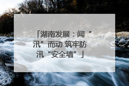 湖南发展：闻“汛”而动 筑牢防汛“安全墙”