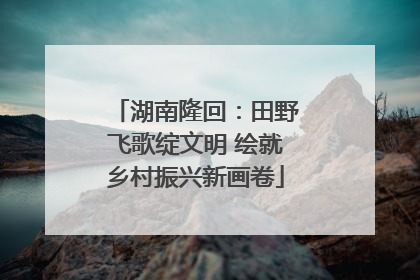 湖南隆回：田野飞歌绽文明 绘就乡村振兴新画卷