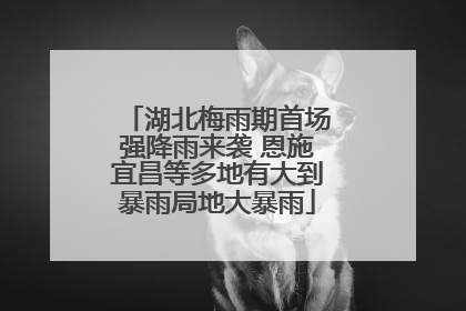 湖北梅雨期首场强降雨来袭 恩施宜昌等多地有大到暴雨局地大暴雨