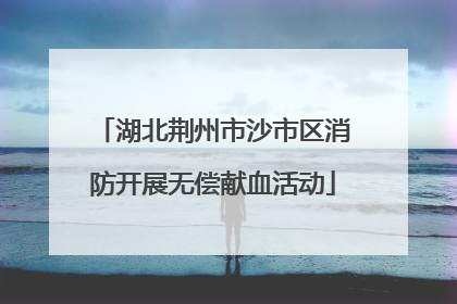 湖北荆州市沙市区消防开展无偿献血活动