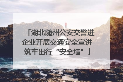 湖北随州公安交警进企业开展交通安全宣讲筑牢出行“安全墙”