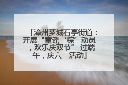 漳州芗城石亭街道：开展“童谣‘粽’动员，欢乐庆双节” 过端午，庆六一活动