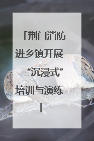 荆门消防进乡镇开展“沉浸式”培训与演练