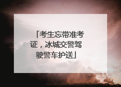 考生忘带准考证，冰城交警驾驶警车护送