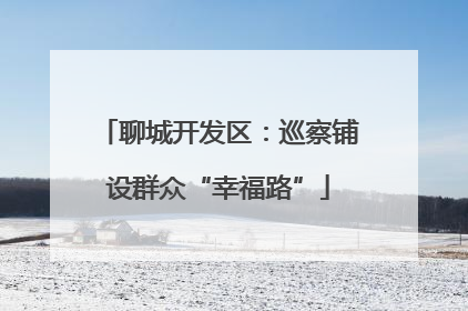 聊城开发区：巡察铺设群众“幸福路”