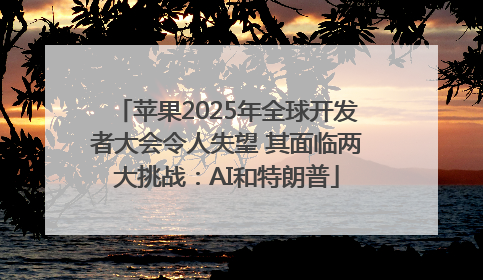 苹果2025年全球开发者大会令人失望 其面临两大挑战：AI和特朗普