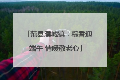 范县濮城镇：粽香迎端午 情暖敬老心