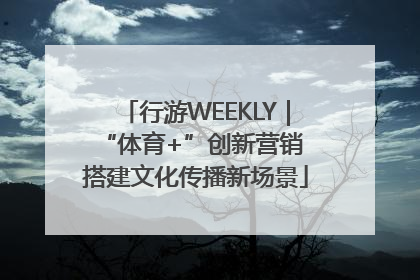 行游WEEKLY｜“体育+”创新营销 搭建文化传播新场景