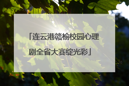 连云港赣榆校园心理剧全省大赛绽光彩