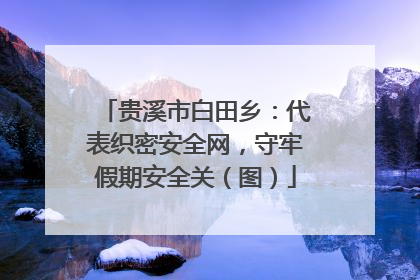 贵溪市白田乡：代表织密安全网，守牢假期安全关（图）