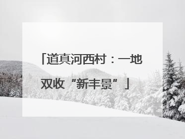 道真河西村：一地双收“新丰景”
