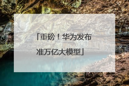 重磅！华为发布准万亿大模型
