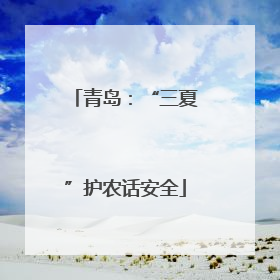 青岛：“三夏”护农话安全