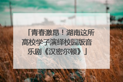 青春激昂！湖南这所高校学子演绎校园版音乐剧《汉密尔顿》