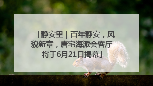 静安里｜百年静安，风貌新章，唐宅海派会客厅将于6月21日揭幕
