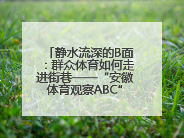 静水流深的B面：群众体育如何走进街巷——“安徽体育观察ABC”系列报道之二