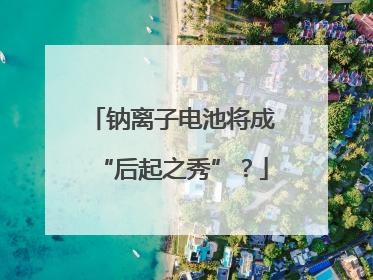 钠离子电池将成“后起之秀”？