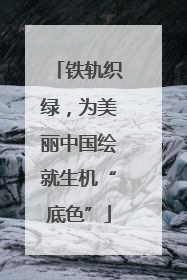 铁轨织绿，为美丽中国绘就生机“底色”