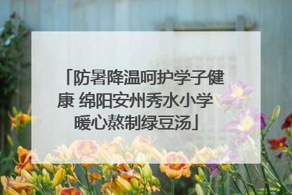 防暑降温呵护学子健康 绵阳安州秀水小学暖心熬制绿豆汤