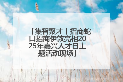 集智聚才丨招商蛇口招商伊敦亮相2025年嘉兴人才日主题活动现场