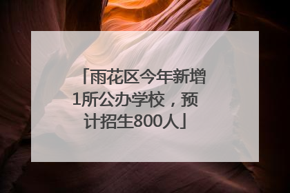 雨花区今年新增1所公办学校，预计招生800人