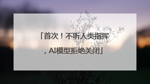 首次！不听人类指挥，AI模型拒绝关闭