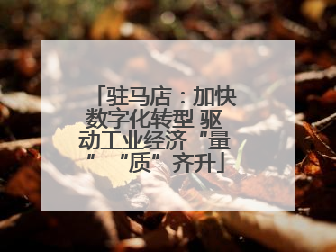 驻马店：加快数字化转型 驱动工业经济“量”“质”齐升