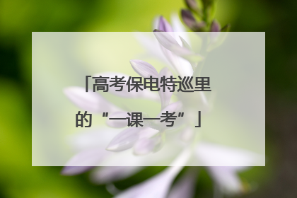 高考保电特巡里的“一课一考”
