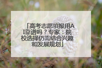 高考志愿填报用AI靠谱吗？专家：院校选择仍需结合兴趣和发展规划