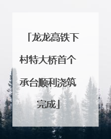 龙龙高铁下村特大桥首个承台顺利浇筑完成