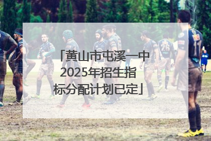 黄山市屯溪一中2025年招生指标分配计划已定