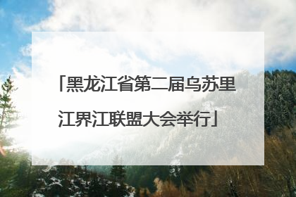 黑龙江省第二届乌苏里江界江联盟大会举行