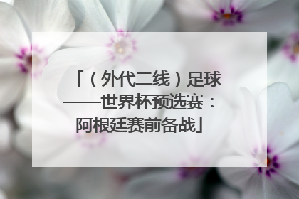 （外代二线）足球——世界杯预选赛：阿根廷赛前备战