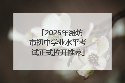 2025年潍坊市初中学业水平考试正式拉开帷幕