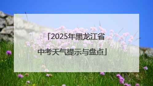 2025年黑龙江省中考天气提示与盘点