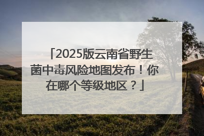 2025版云南省野生菌中毒风险地图发布！你在哪个等级地区？