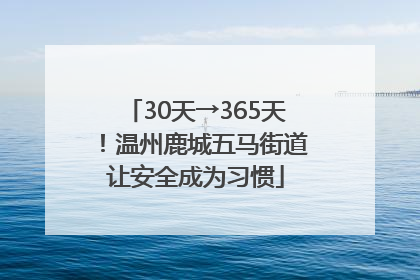 30天→365天！温州鹿城五马街道让安全成为习惯