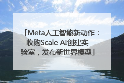 Meta人工智能新动作：收购Scale AI创建实验室，发布新世界模型